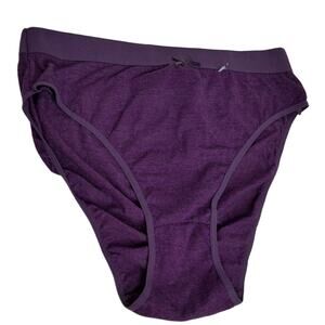 Vintage Van Dale Cotton Blend Hi Cut Purple Rio Panties Size 7 New